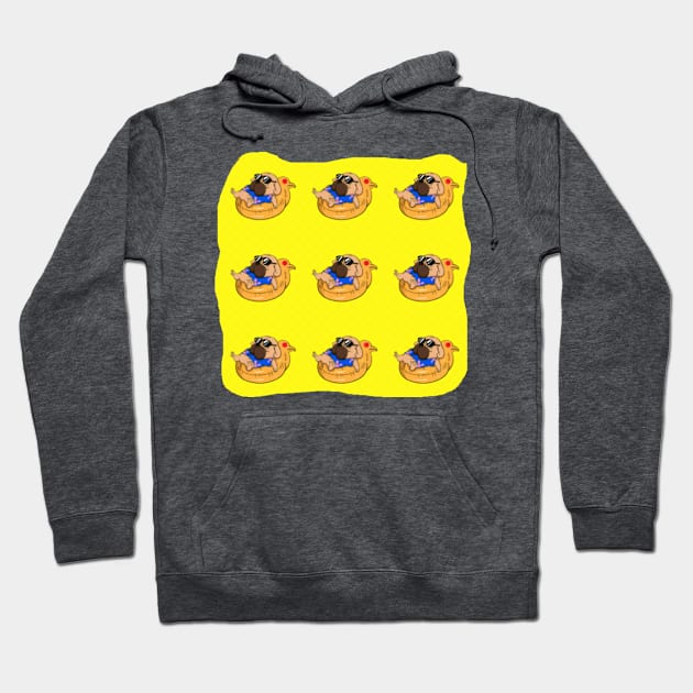 Cute and funny dog pattern Hoodie by Thepurplepig